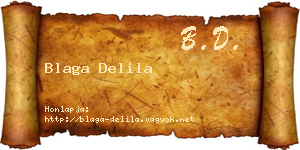 Blaga Delila névjegykártya